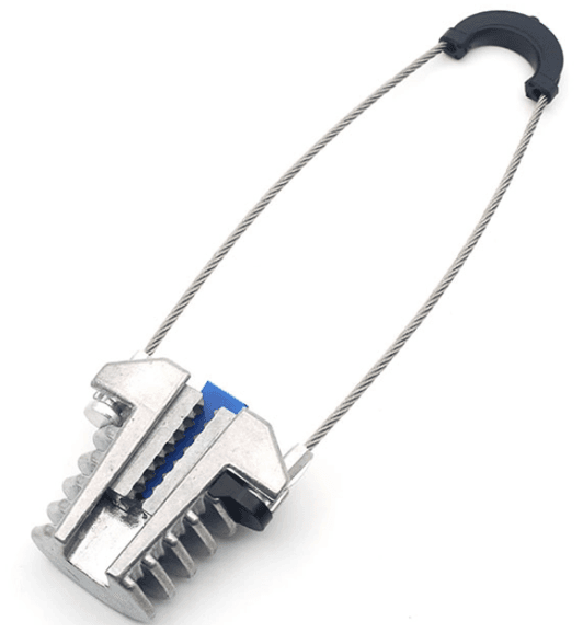 Abrazadera de tensión para cable óptico figura 8